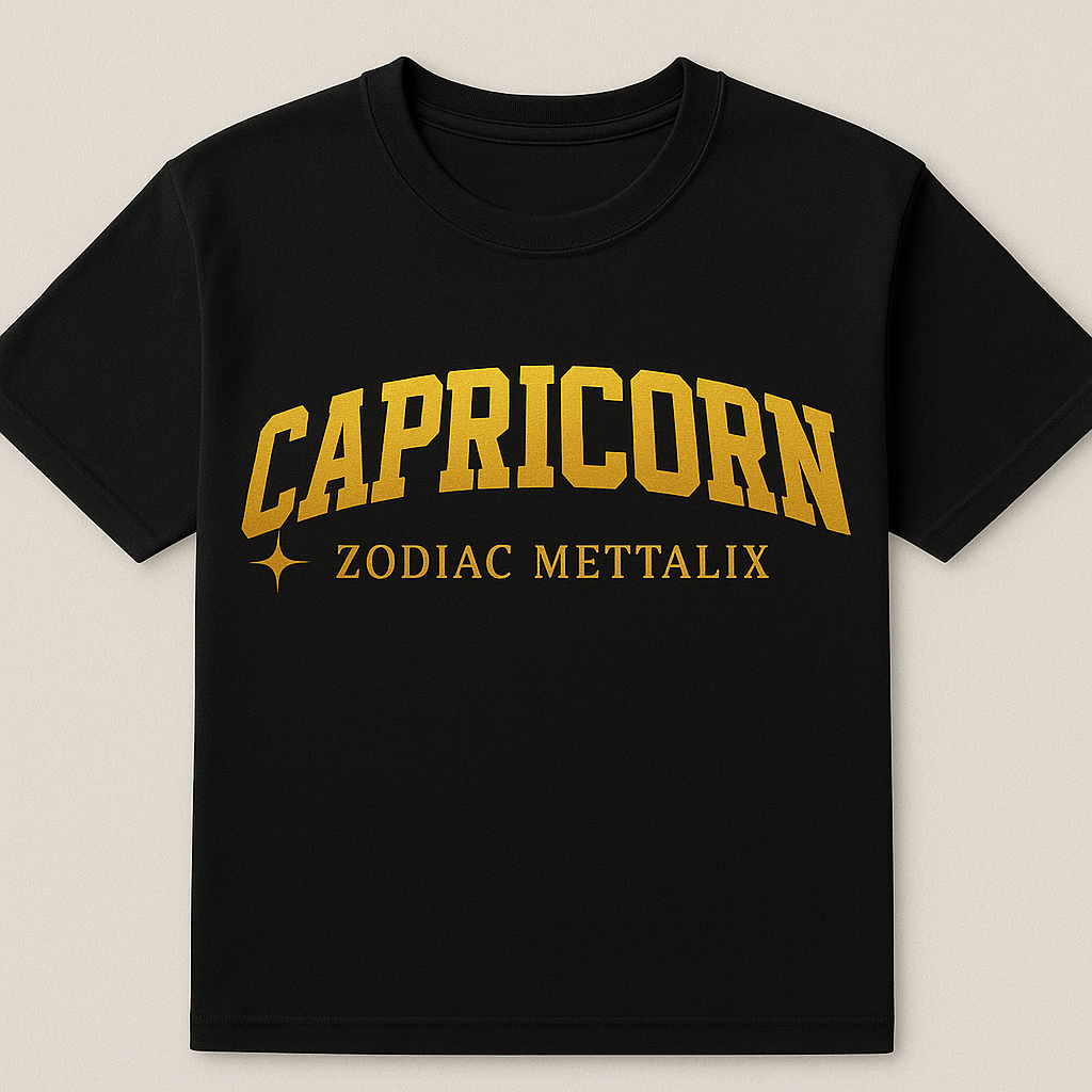 Zodiac Mettalix Print Tee - Capricorn