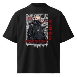 Unisex organic oversized high neck t-shirt - Virgo